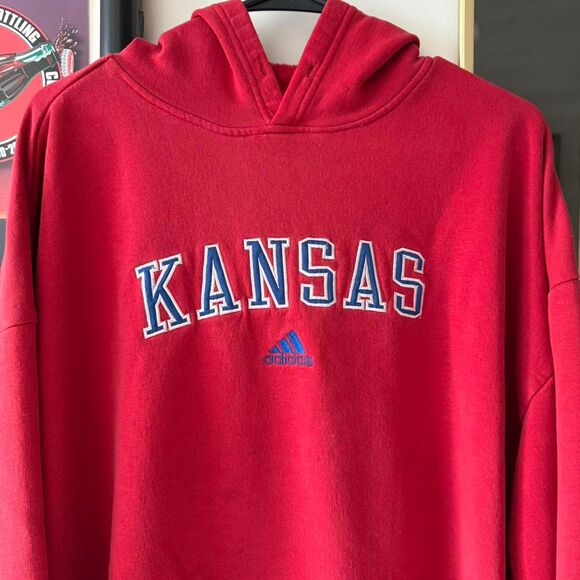 Y2K Adidas Kansas Thrashed Hoodie - Picture 6 of 8
